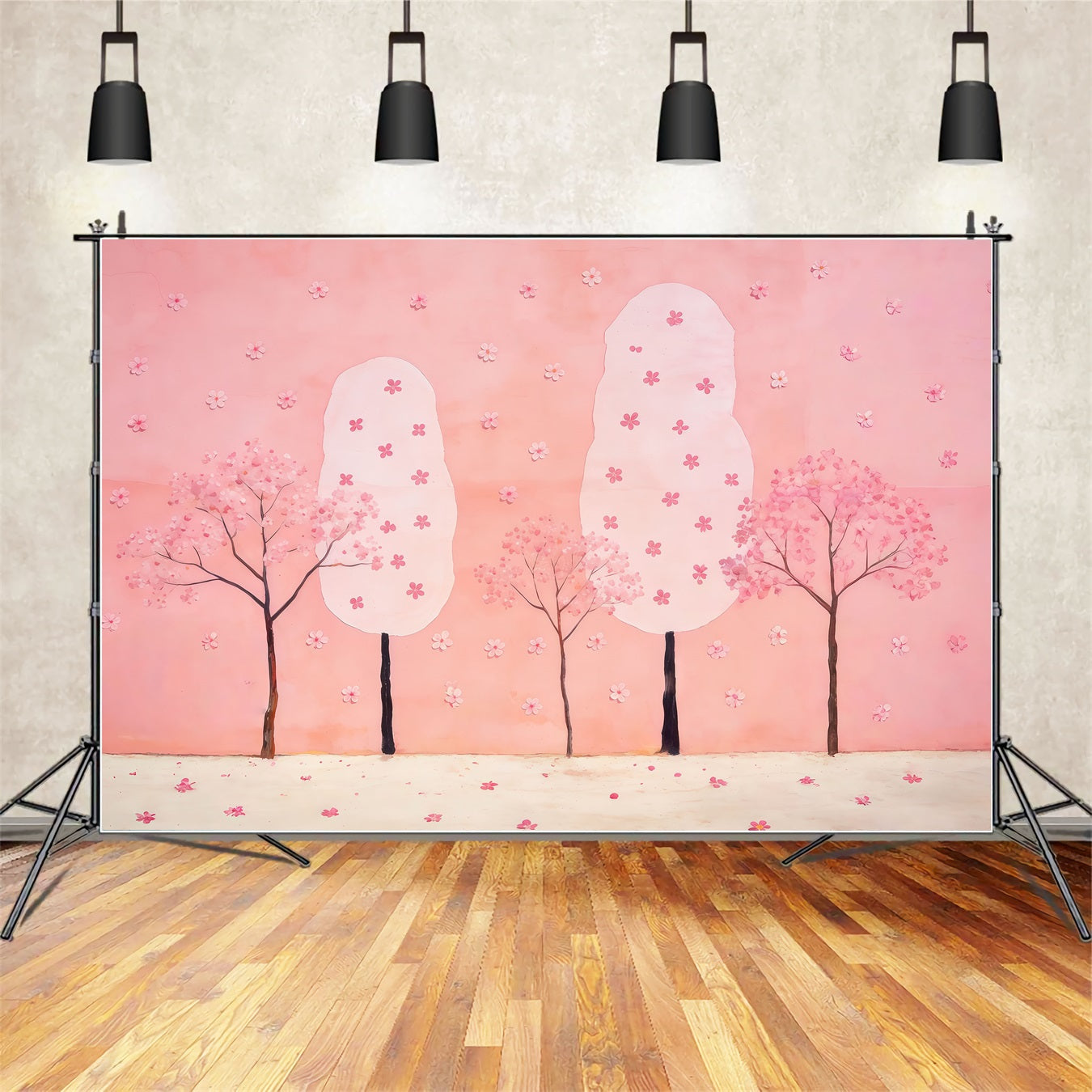 Forest Photo Booth Backdrop Pastel Cherry Tree Dream Backdrop Forest Theme CSH61-223