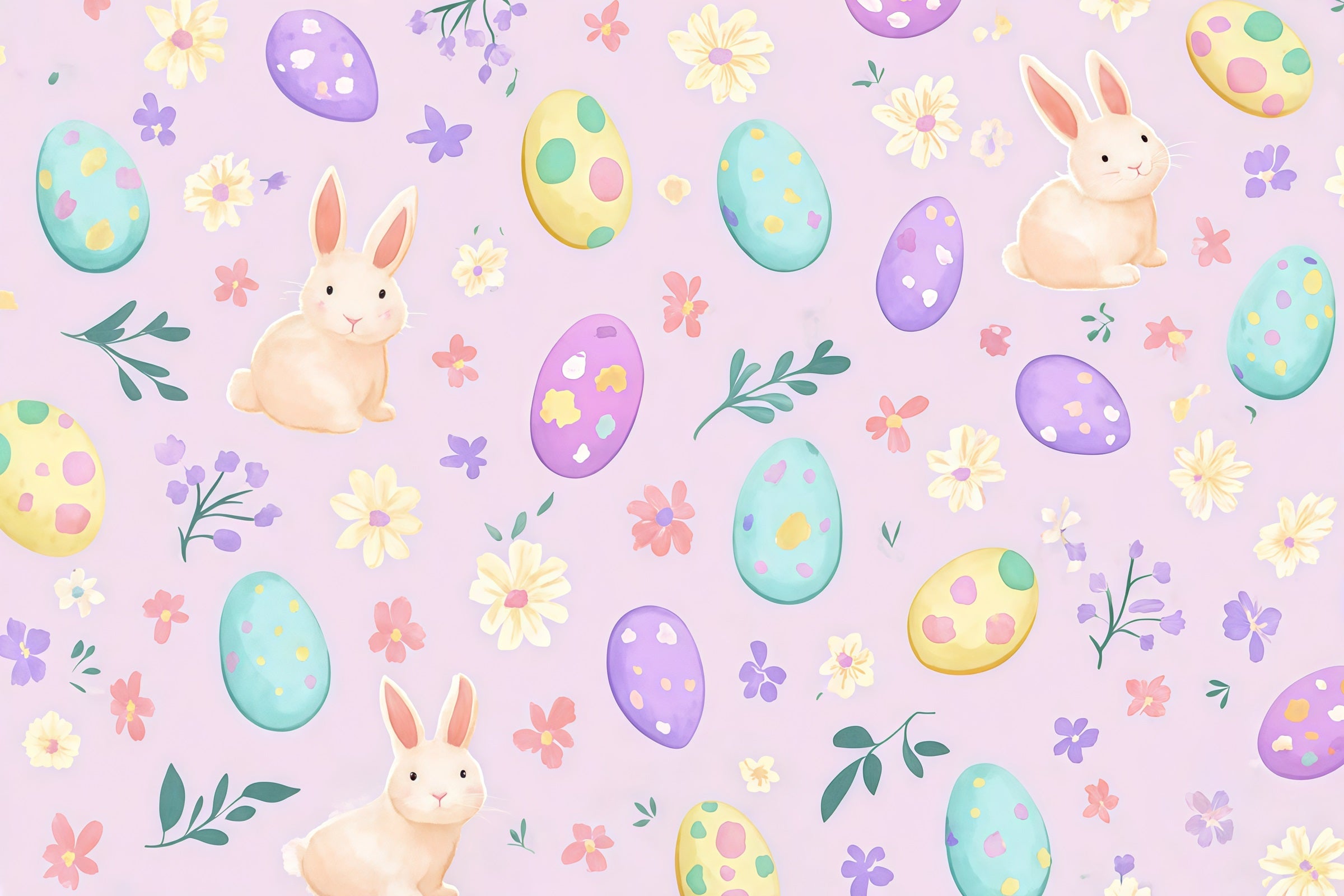 Easter Bunny Backdrop Watercolor Print Egg Pattern Easter Photo Backdrop Ideas CSH61-31