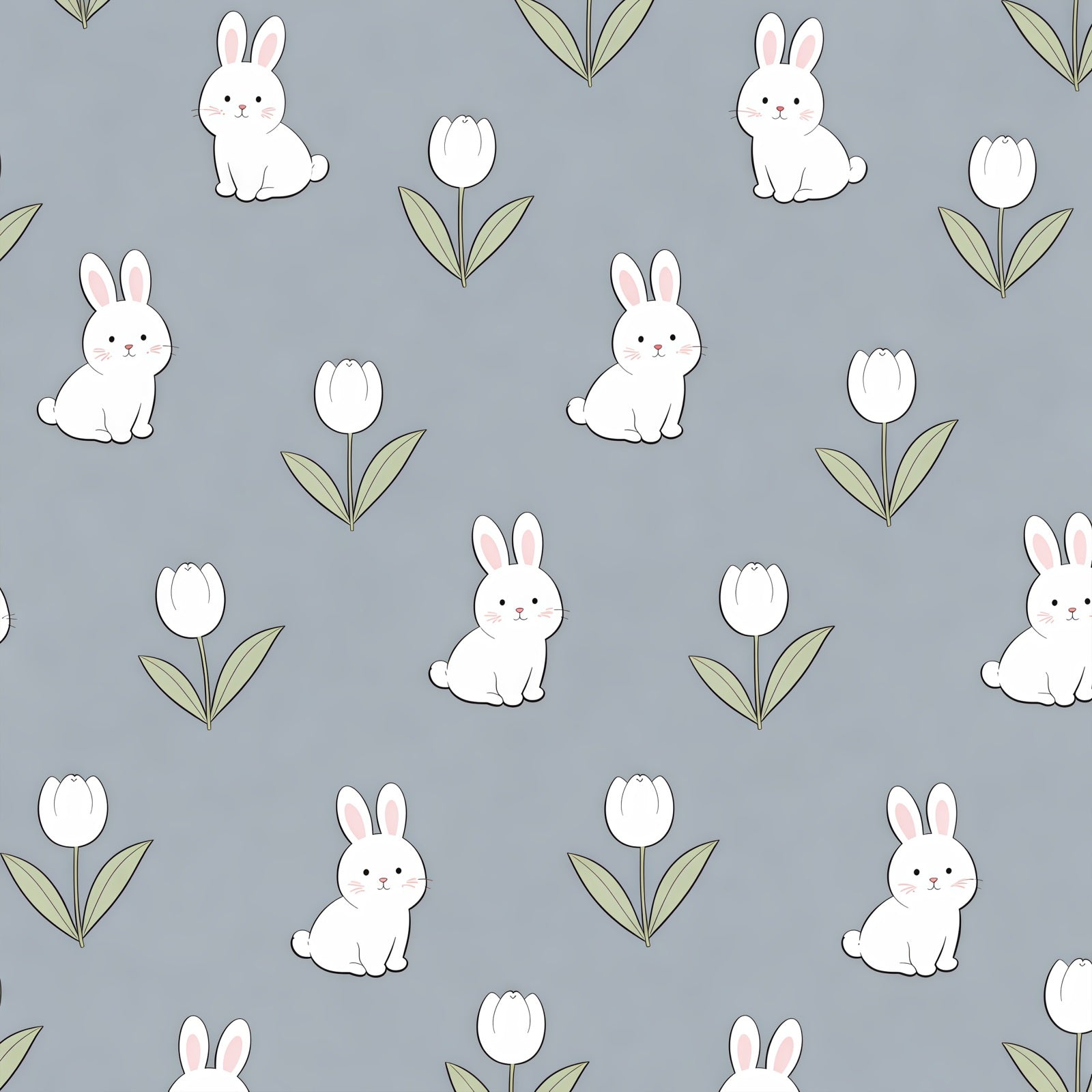 Easter Bunny Backdrop Ideas Cute Rabbit Tulip Pattern Easter Photo Backdrop CSH61-47