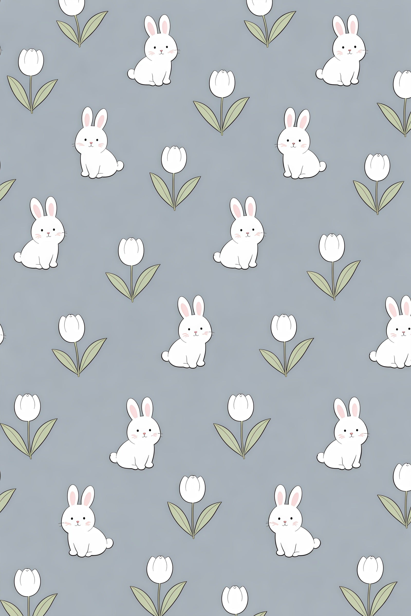 Easter Bunny Backdrop Ideas Cute Rabbit Tulip Pattern Easter Photo Backdrop CSH61-47
