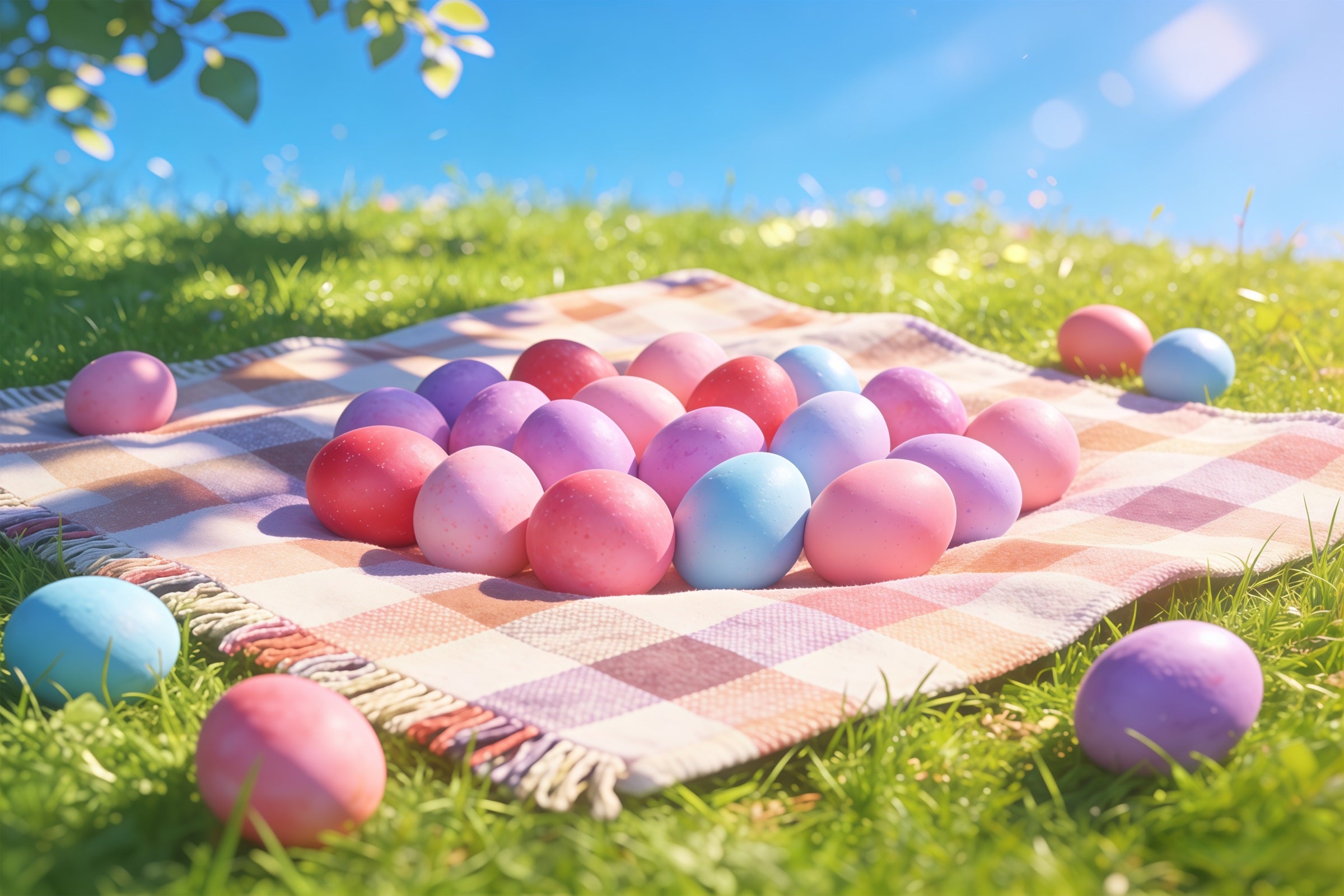 Easter Church Photo Backdrop Pastel Egg Field Meadow Happy Easter Backdrop CSH61-9