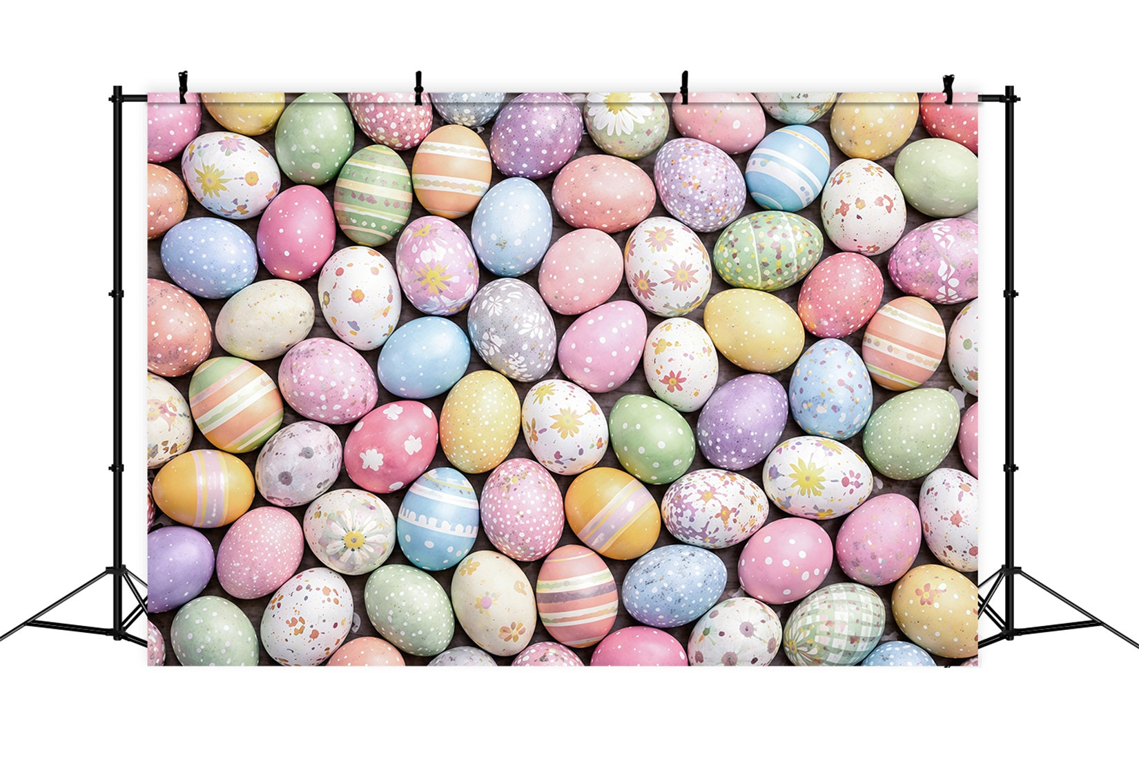 Easter Egg Backdrop Colorful Painted Eggs Pattern Easter Photo Backdrop Ideas CSH63-10
