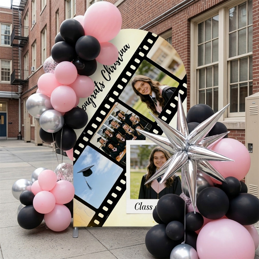 Memory Collage Graduation Backdrop Film Strip Personalized Photo Arch