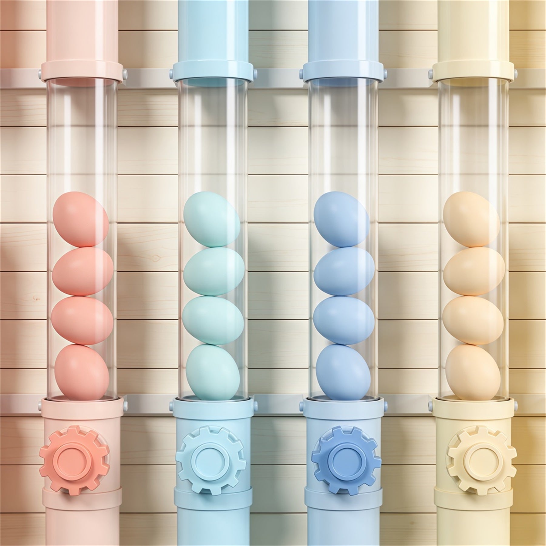 Happy Easter Backdrop Pastel Egg Tube Factory Display Photography Backdrops Easter CSH63-37