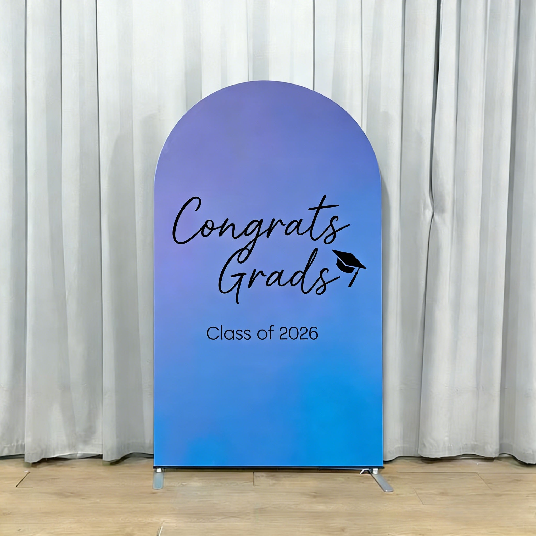 Custom Graduation Backdrop Banner Blue Purple Gradient Personalized Graduation Backdrop Banner CSH64-14