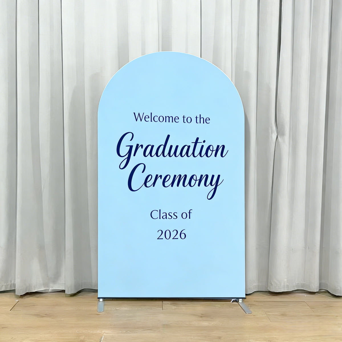 Graduation Welcome Backdrop Light Blue Ceremony Decor Custom Graduatio