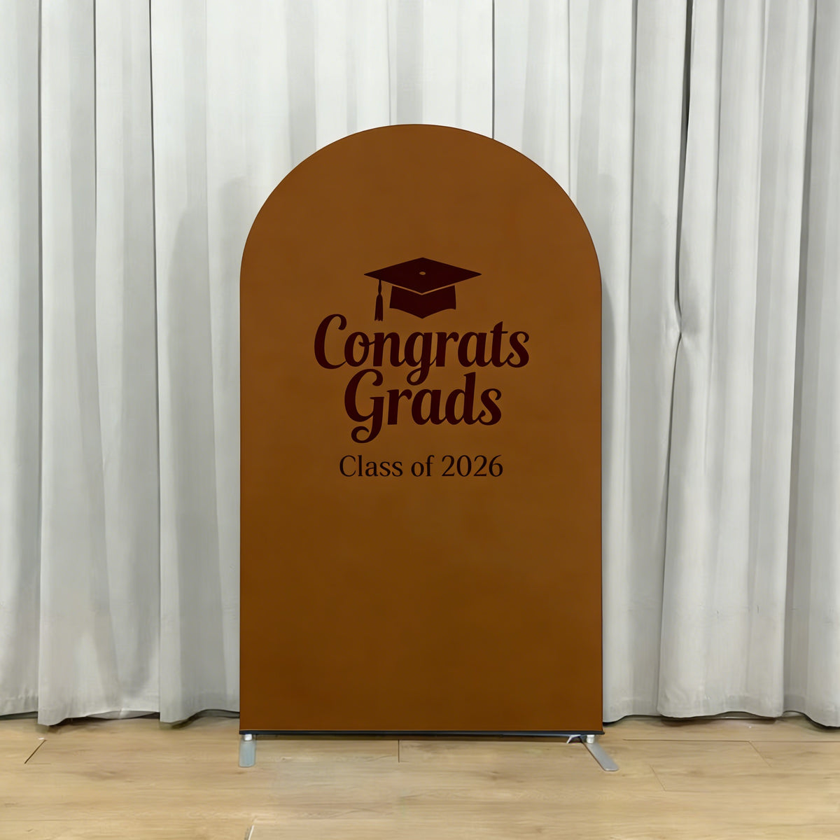 Graduation Arch Backdrop Terracotta Minimalist Classic Personalized Gr