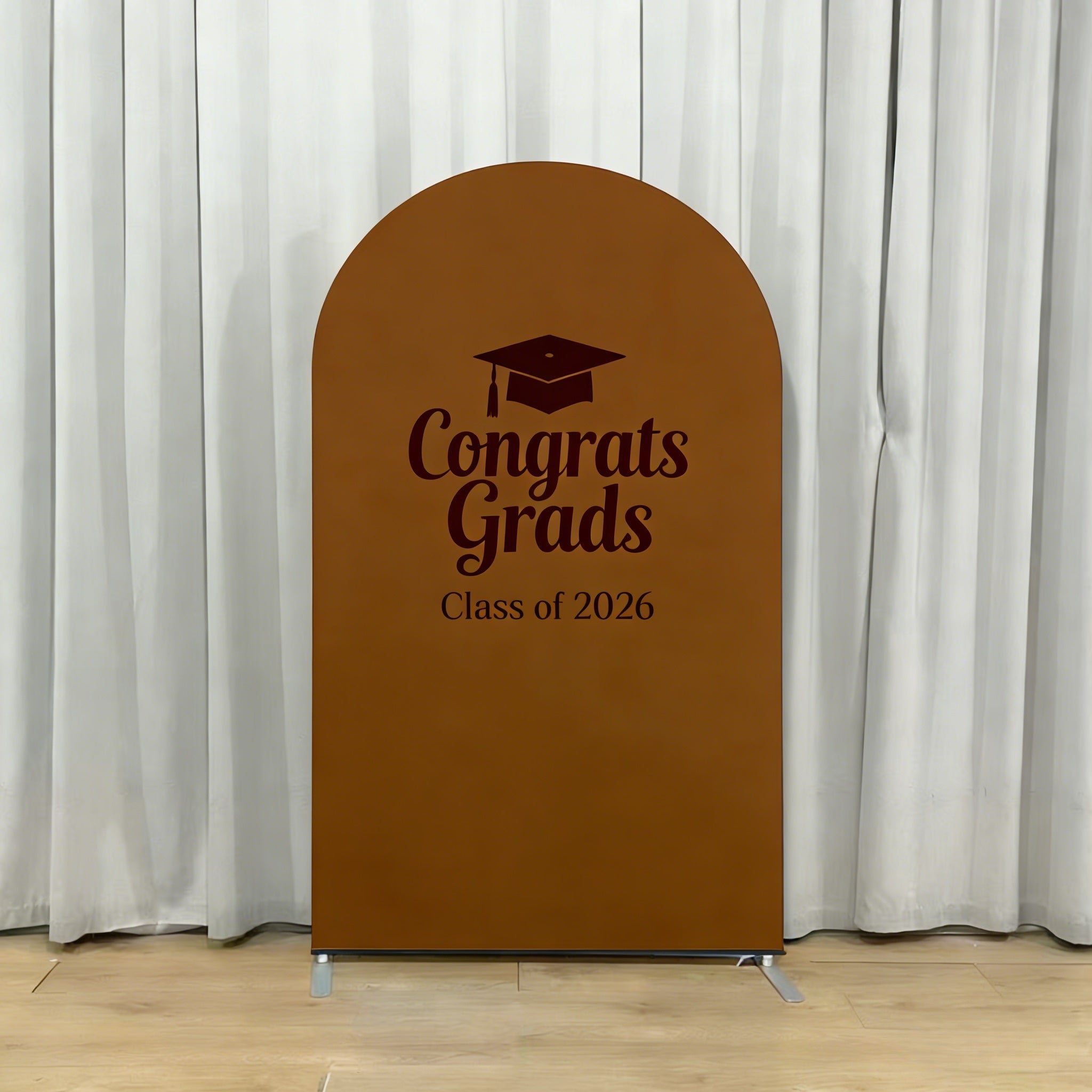 Graduation Arch Backdrop Terracotta Minimalist Classic Personalized Graduation Arch Backdrop CSH64-21
