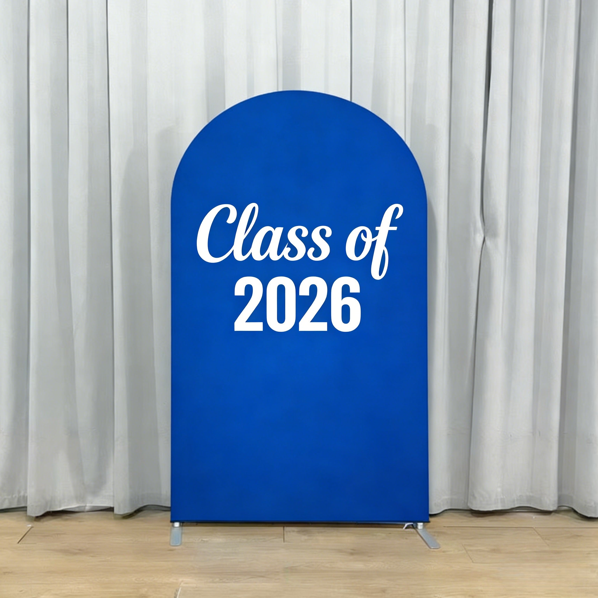 Graduation Party Backdrop Bright Blue Bold Script Custom Graduation Party Backdrop CSH64-7