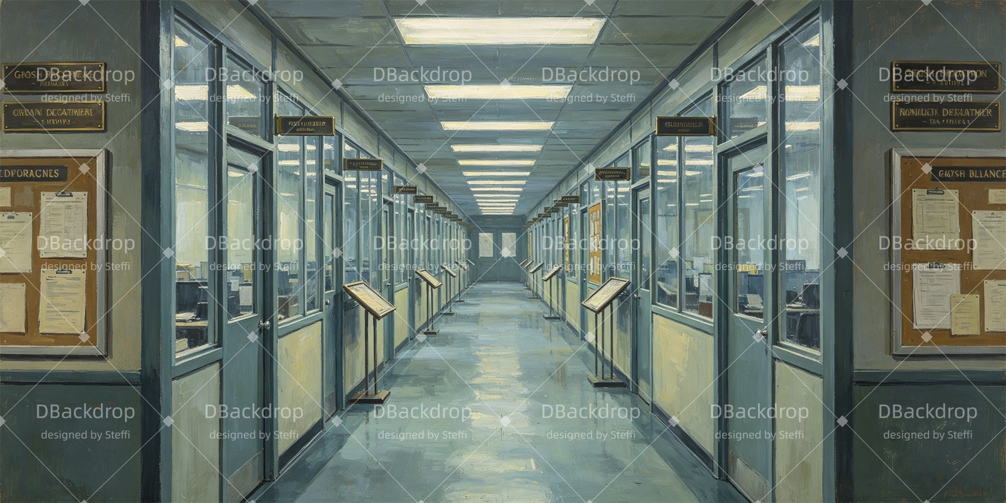 Performance Backdrop Corporate Office Corridor Stage Backdrops CSH66-T15