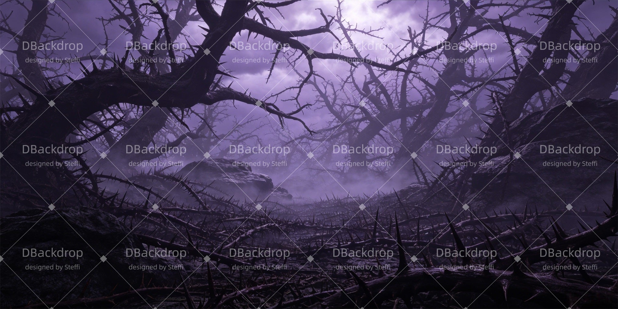 Forest Stage Backdrop Thorny Dark Forest Theater Backdrops CSH66-T48