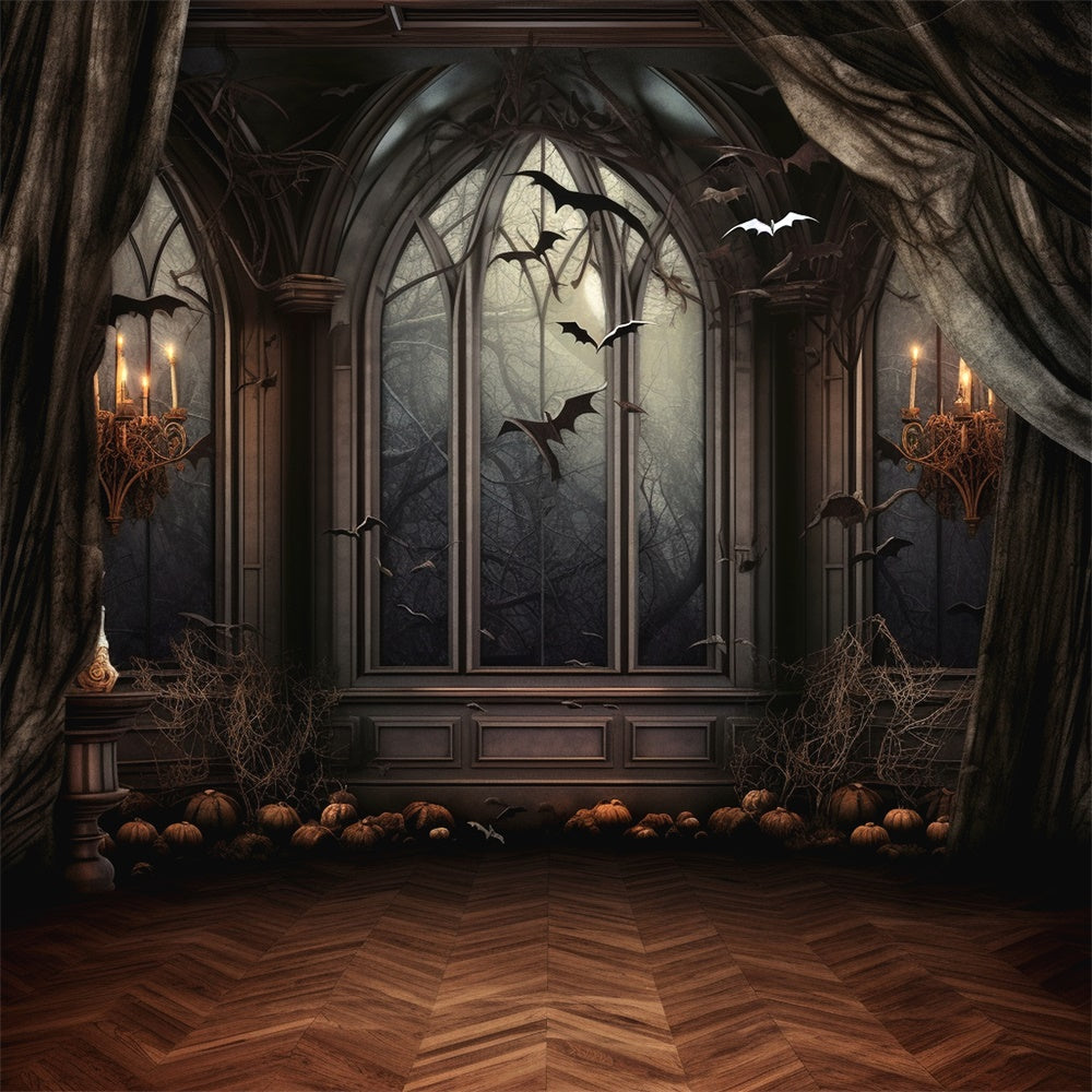 Halloween Horror Candlelit Bat Gothic Parlor Garage Door Decor CSH67-38-1 car