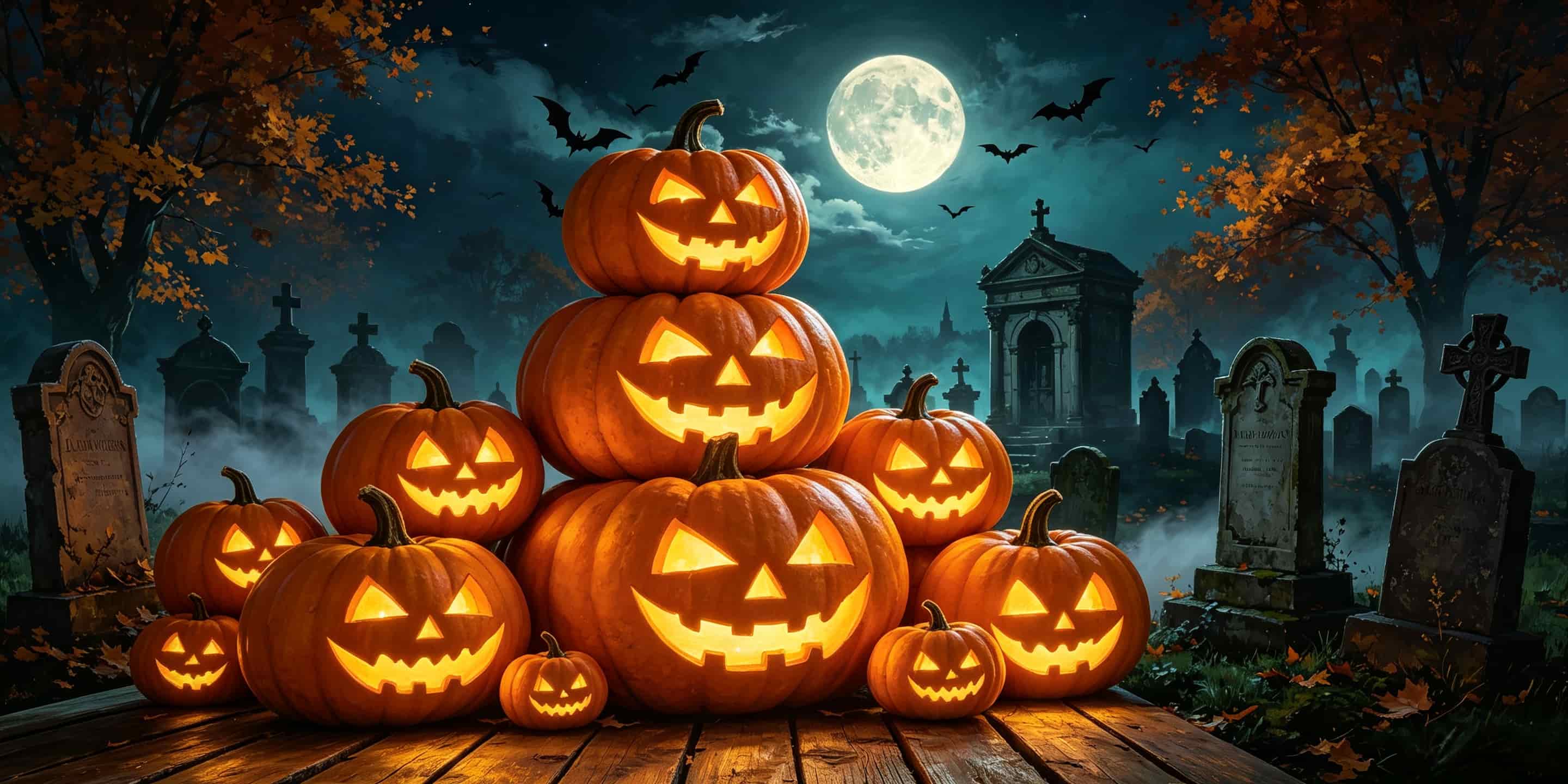 Jack O Lantern Garage Door Cover Glowing Pumpkin Graveyard Stack Halloween Outdoor Garage Decorations CSH67-56-2 car