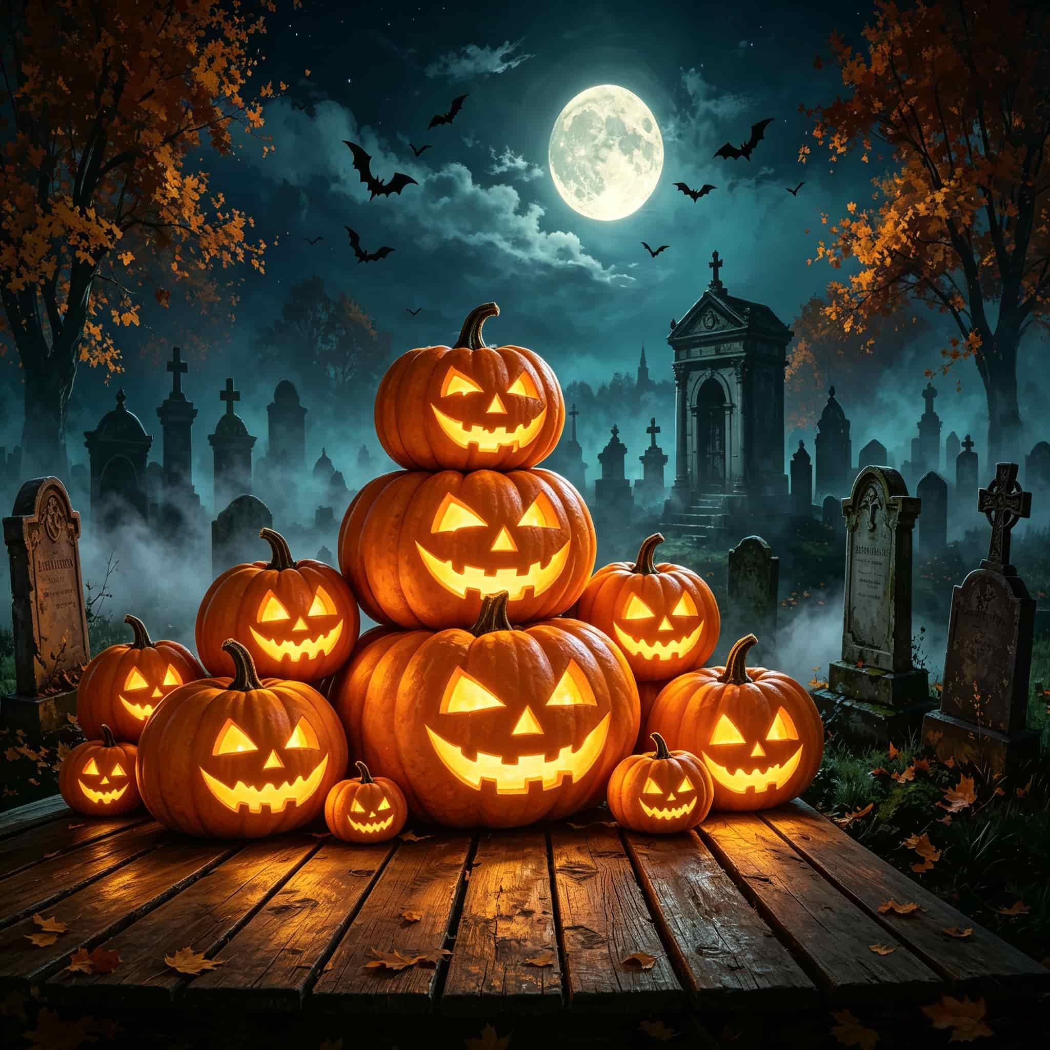 Jack O Lantern Garage Door Cover Glowing Pumpkin Graveyard Stack Halloween Outdoor Garage Decorations CSH67-56-1 car