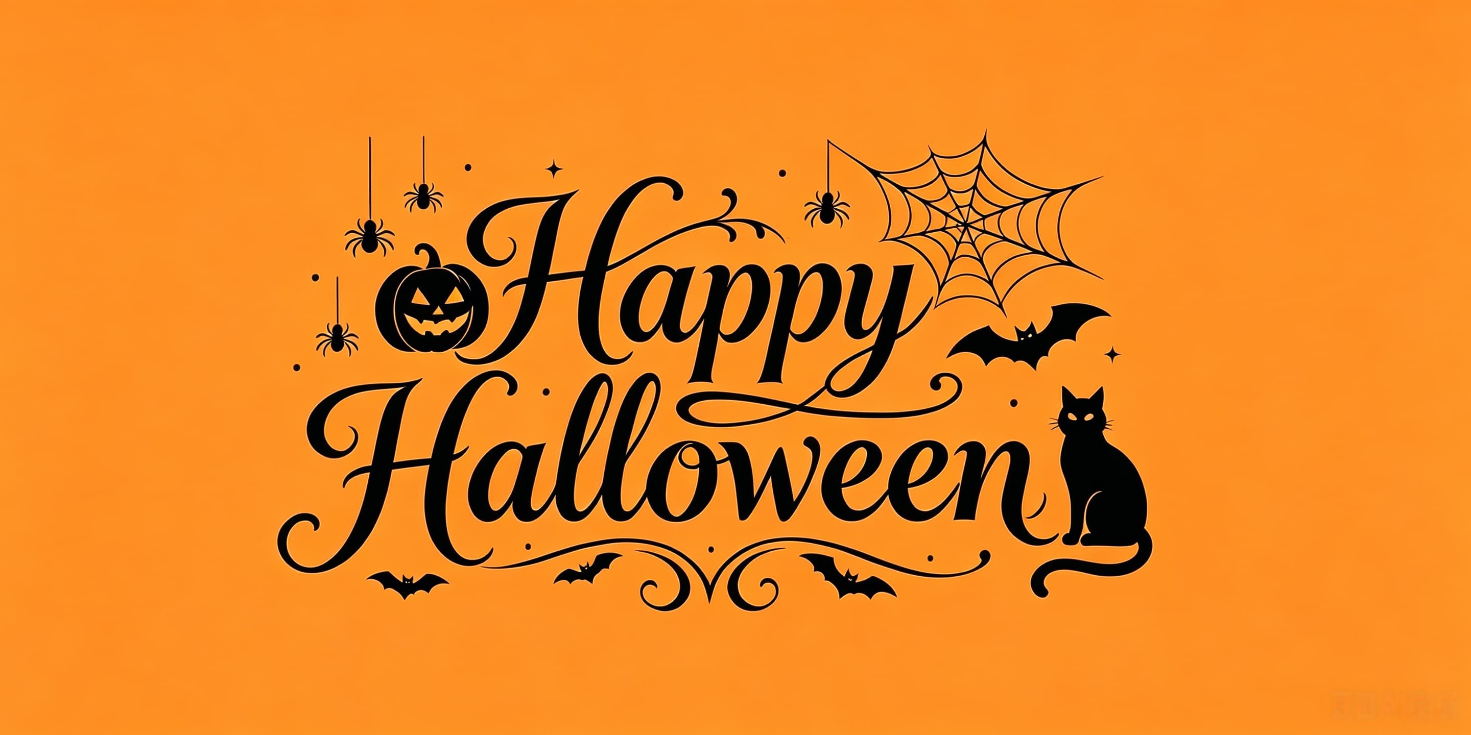 Trick or Treat Garage Door Banner Orange Cat Spiderweb Greeting Halloween Garage Door Decor CSH67-66-2 car