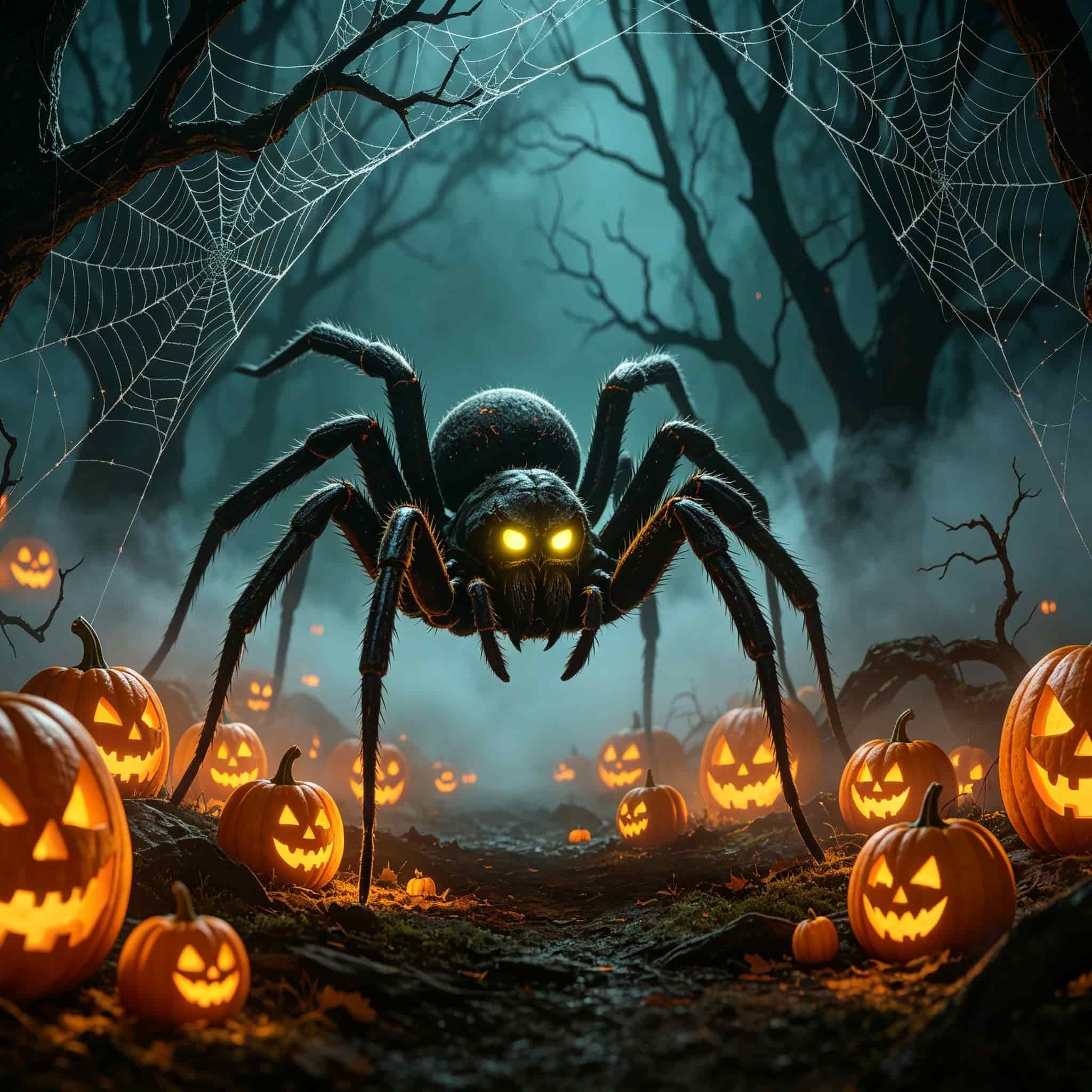 Spider Web Garage Door Cover Giant Spider Pumpkin Grove Halloween Party Garage Door Cover CSH68-15-1 car