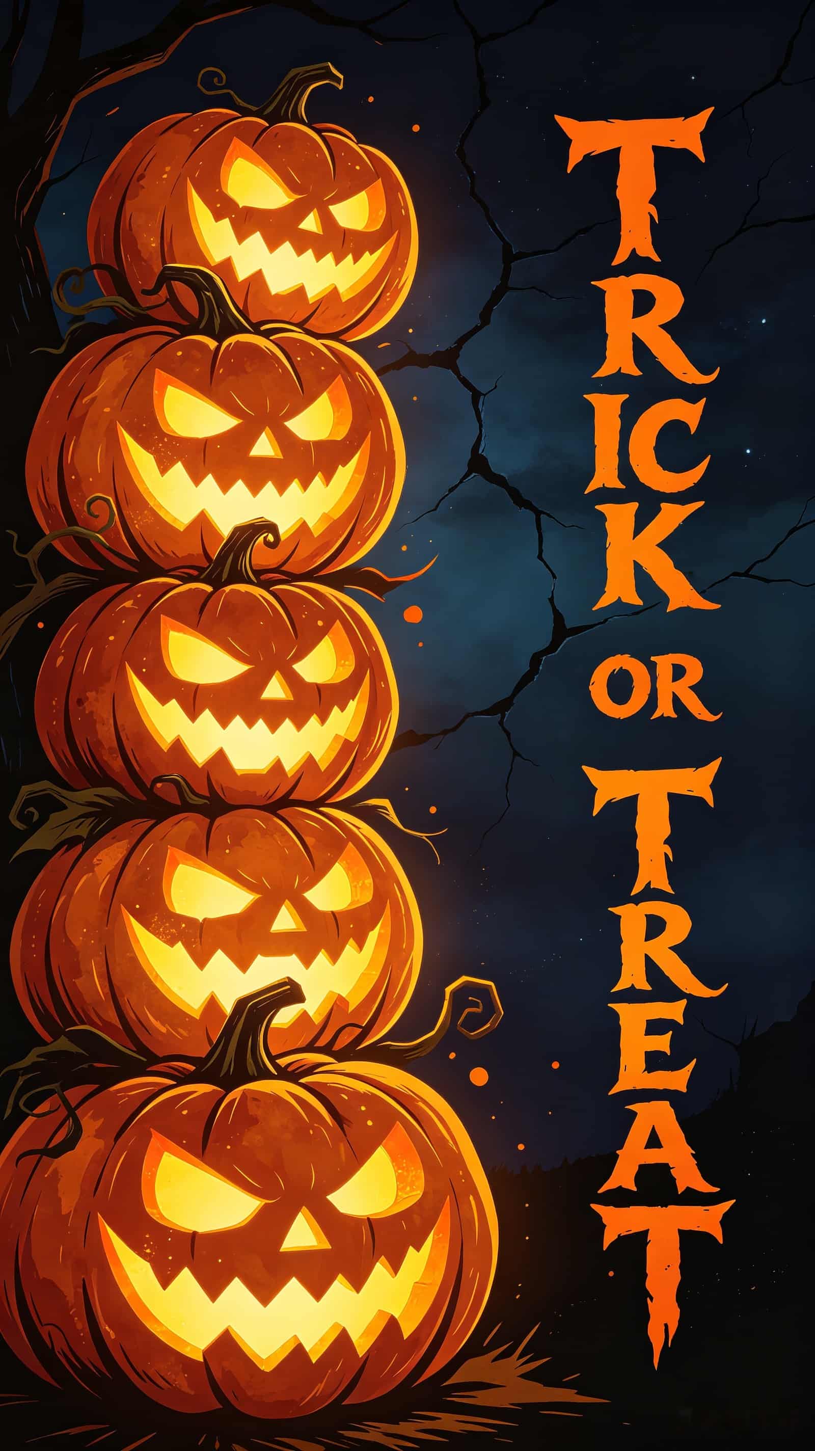 Pumpkin Monster Door Stacked Glowing Lanterns Halloween Front Door Curtain CSH68-24