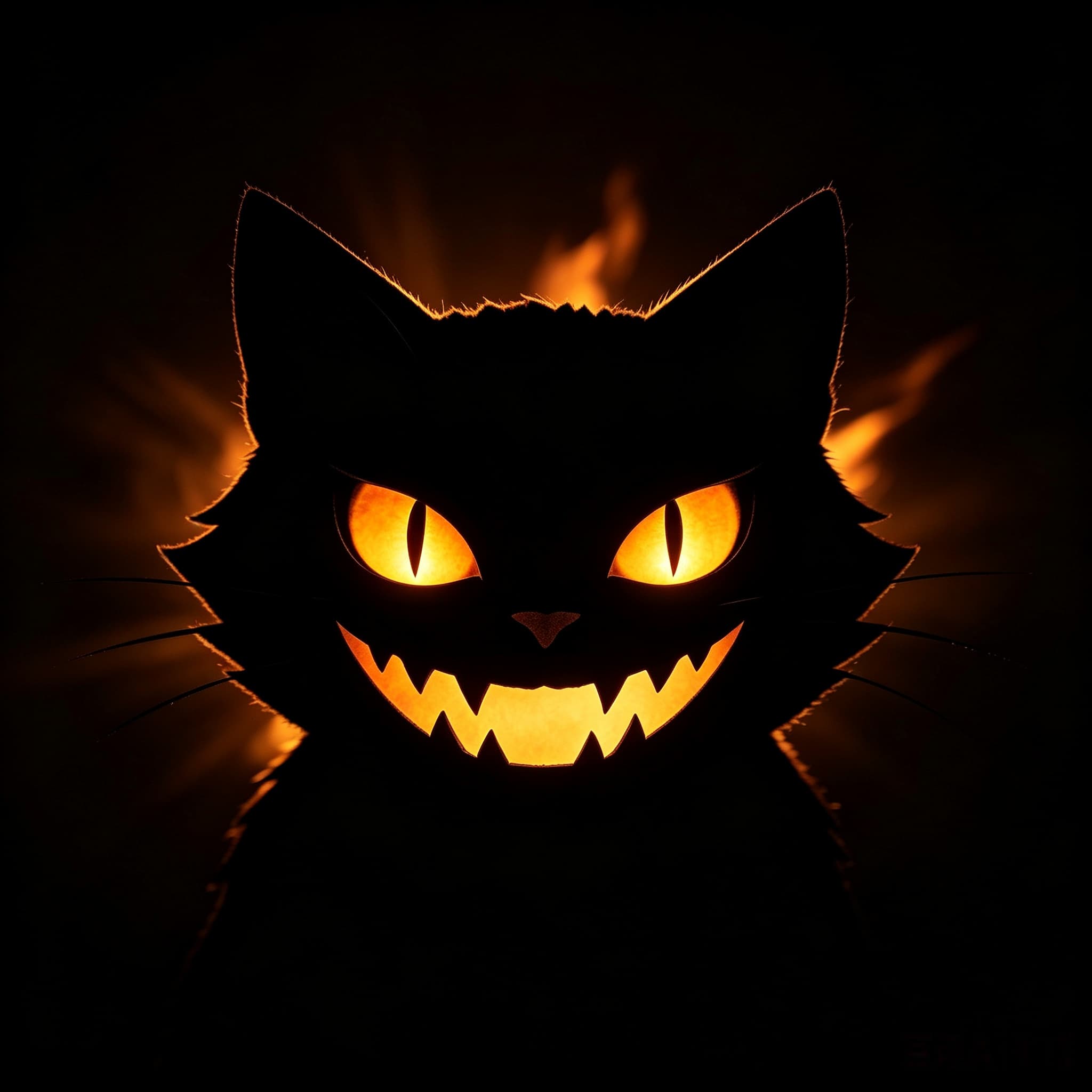 Dark Halloween Garage Door Cover Glowing Black Cat Face Outdoor Halloween Garage Door Cover CSH68-3-1 car