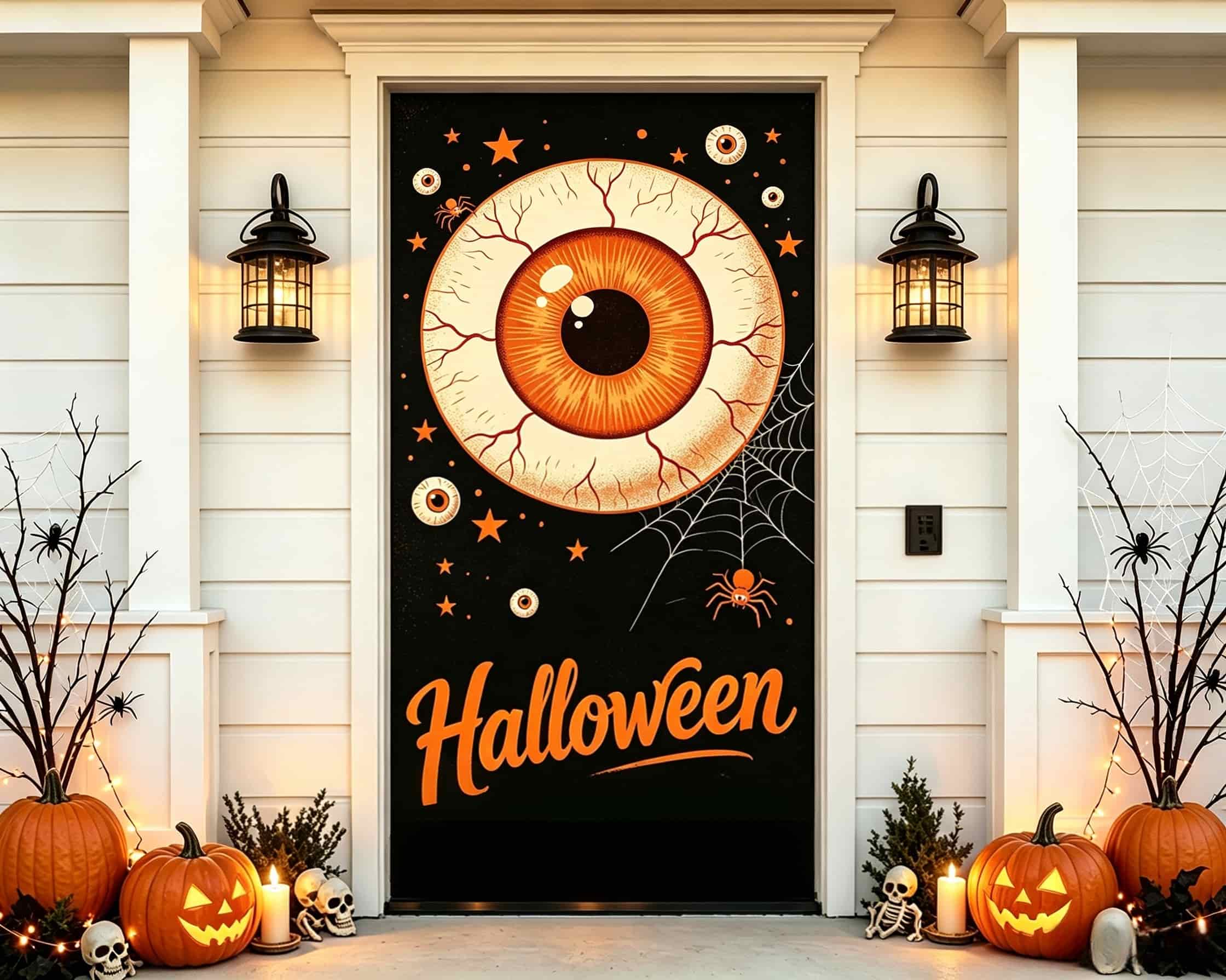 Eyeball Monster Door Creepy Giant Eyeball Halloween Front Door Mural CSH68-52