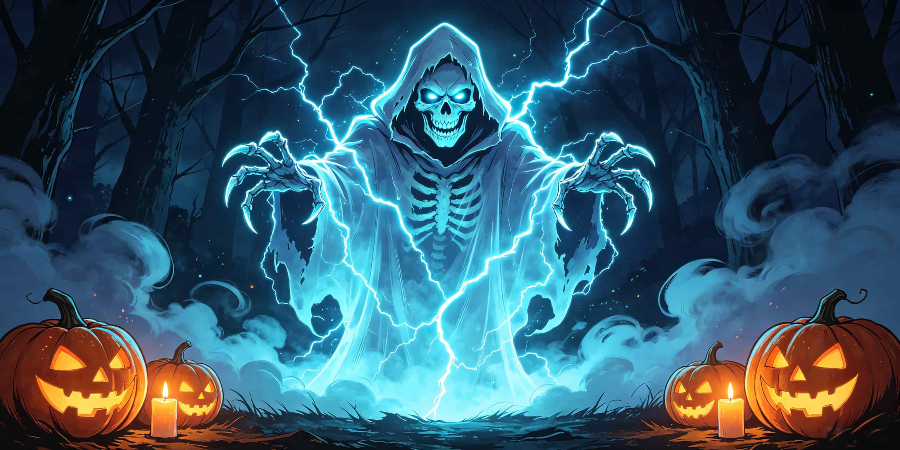 Gothic Halloween Garage Door Cover Electric Reaper Pumpkin Forest Halloween Yard Garage Door Decor CSH68-8-2 car