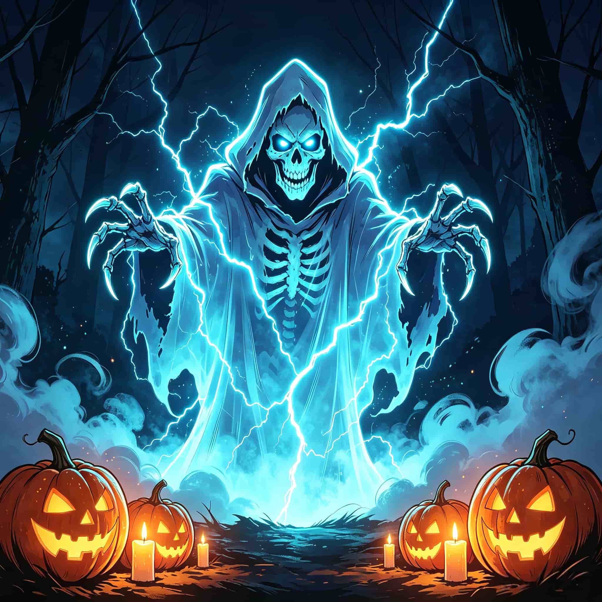 Gothic Halloween Garage Door Cover Electric Reaper Pumpkin Forest Halloween Yard Garage Door Decor CSH68-8-1 car