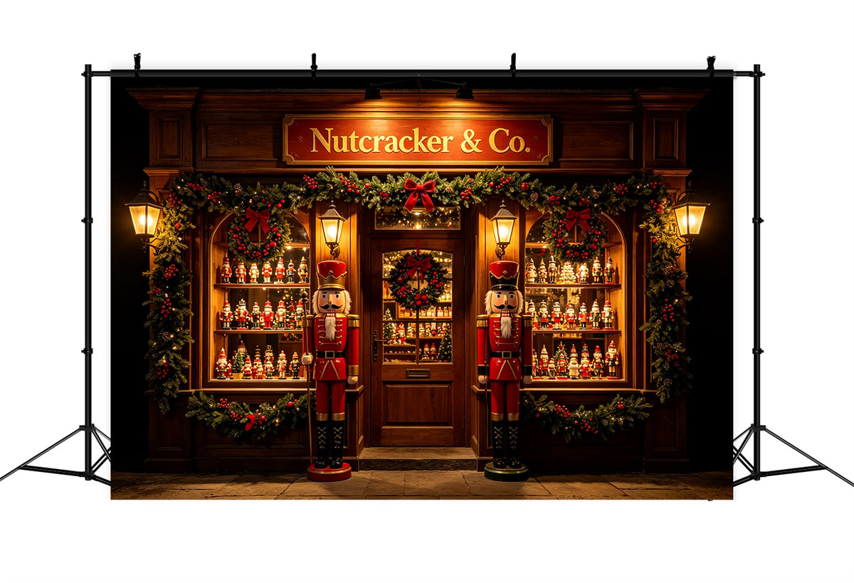 Nutcracker Party Scene Backdrop Toy Shopfront Display Nutcracker Land Of Sweets Backdrop CSH69-71