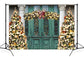 Vintage Door Christmas Tree Photography Backdrop D904