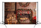 Christmas Decorations Brick Wall Photography Backdrops DBD-19186