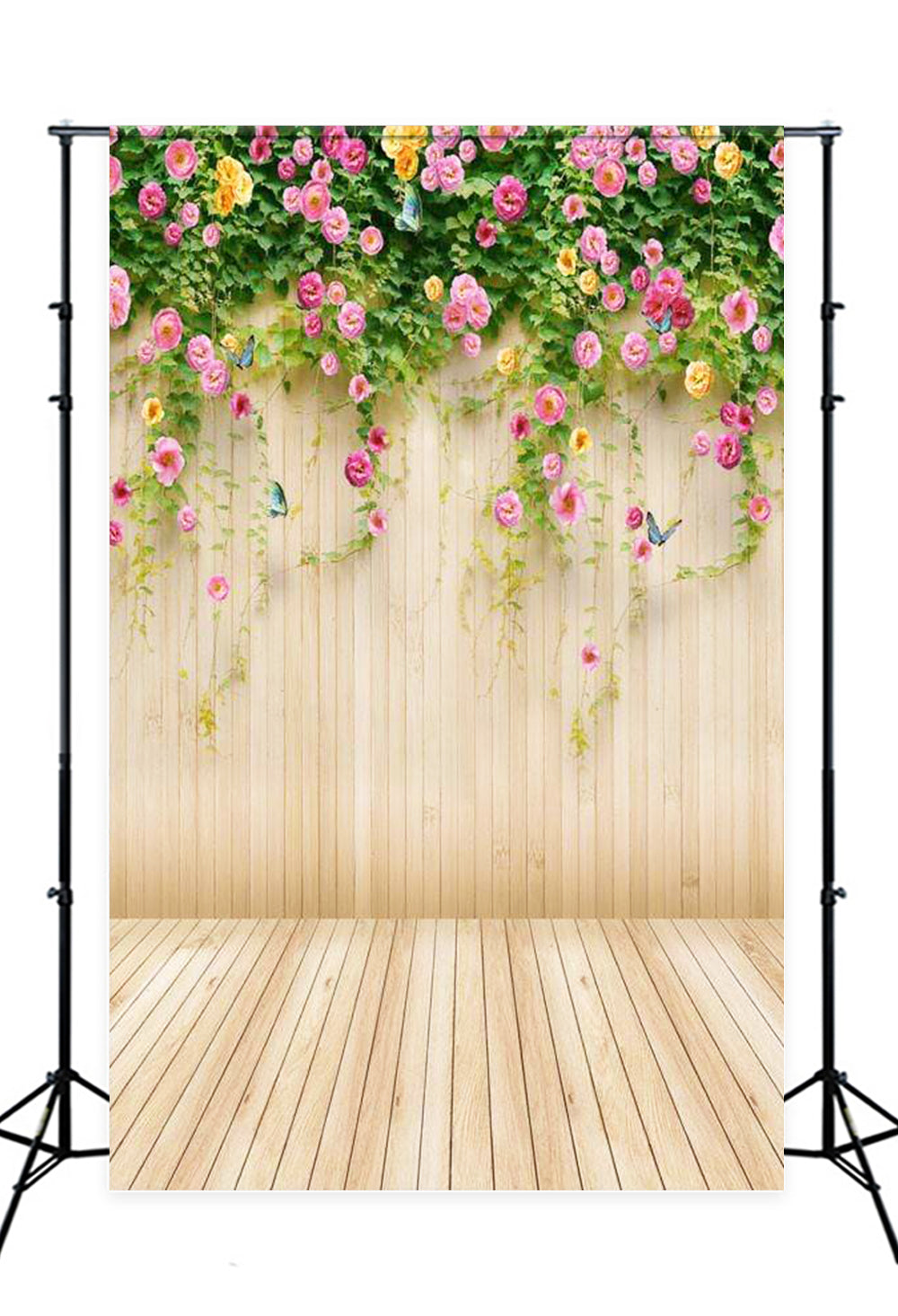 Beautiful  Floral Wood Backdrops for Photo Booth  F-1489