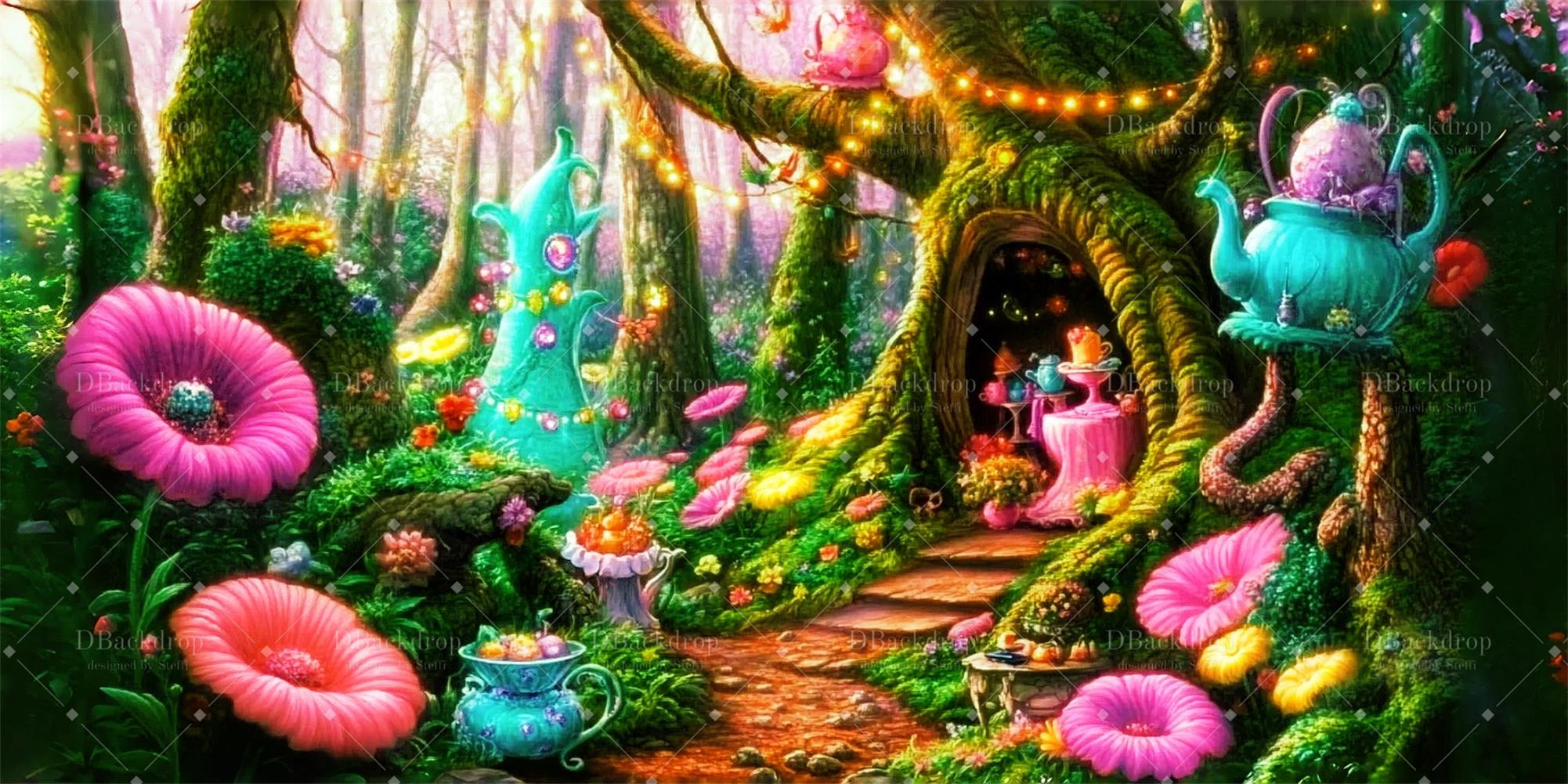 Performance Backdrops Forest Tea Gathering Theater Backdrop CSH59-T14