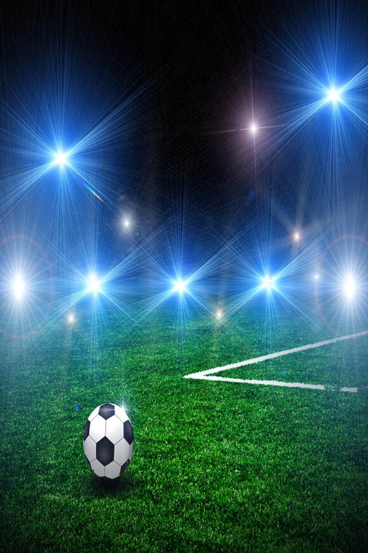 Soccer Field Green Night Lights Backdrop for Photo Booth G-370