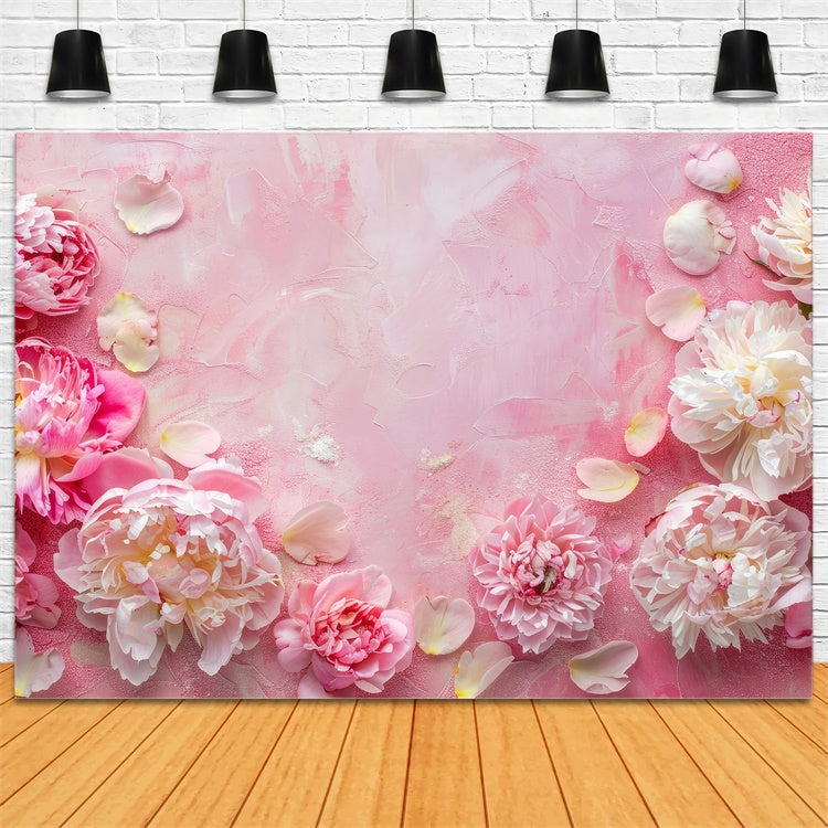 Mother's Day Backdrop Ideas Dreamy Peony Soft Petal Backdrop GQ2-171
