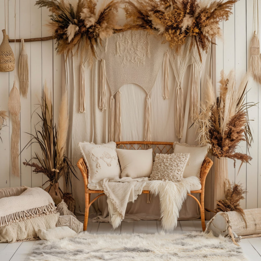 Back Drop Room Boho Photography Backdrop Neutral Tan Living Room Backdrop GQ2-27