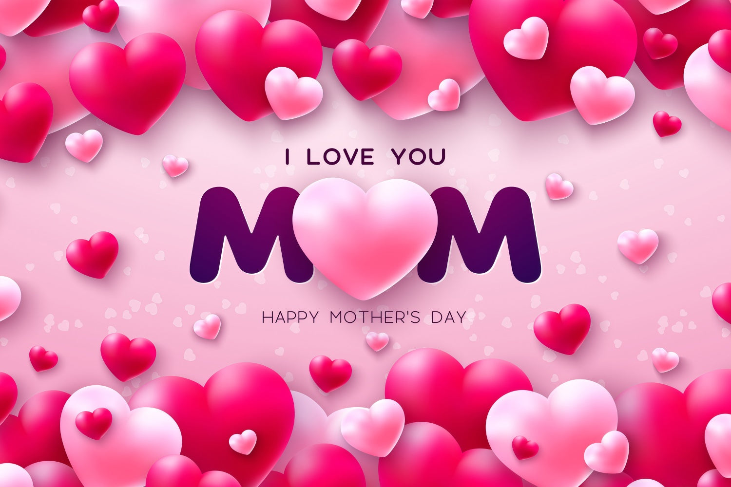 Backdrops For Mother's Day Floating Pink Balloons Custom Backdrop GQ3-154