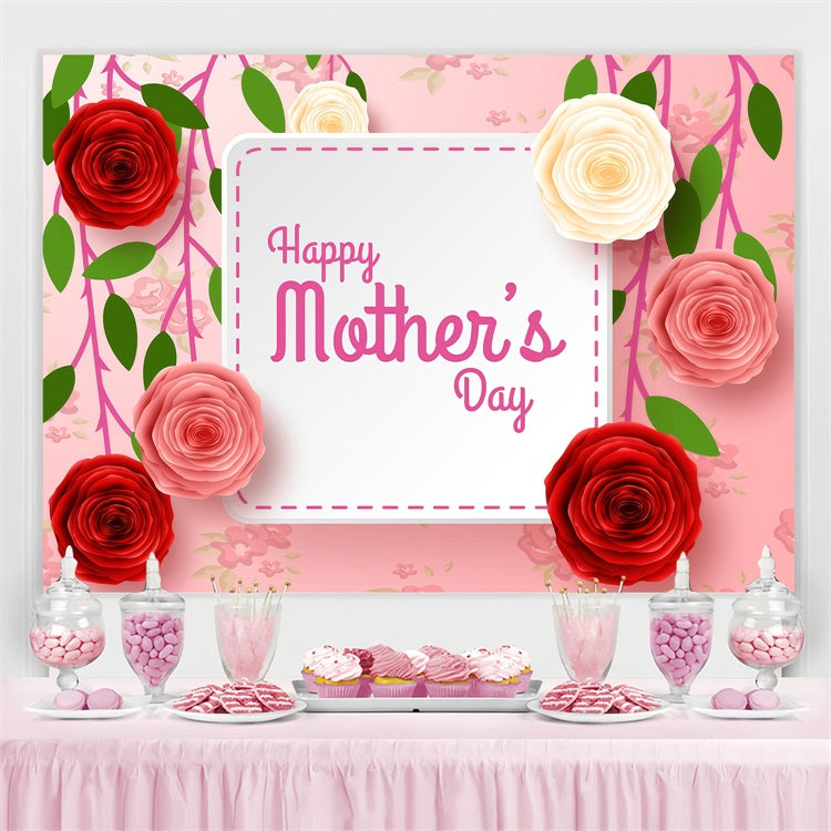 Mothers Day Photo Backdrop Delicate Rose Vines Customized Backdrop GQ3-168