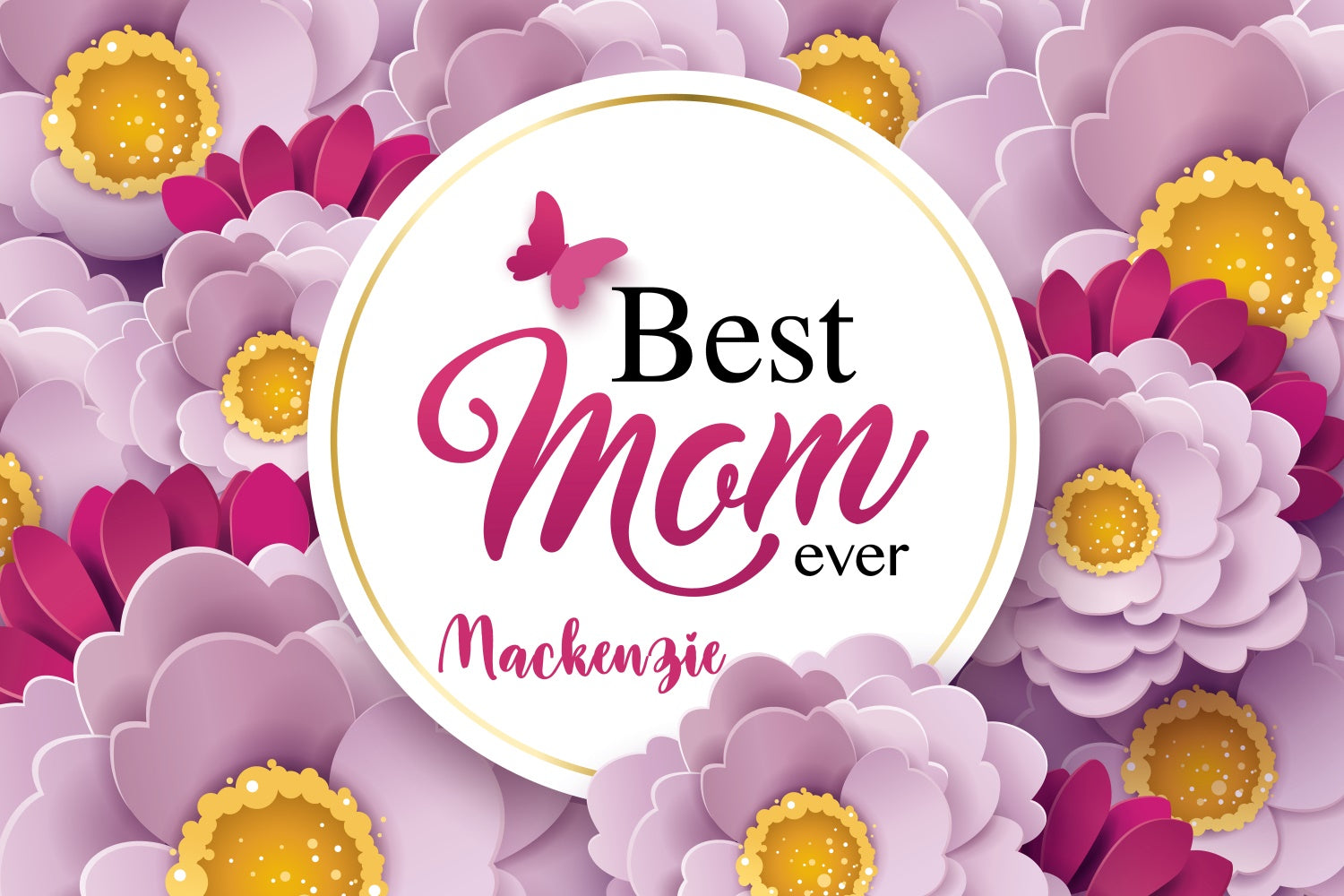 Mother's Day Photo Backdrops Elegant Purple Bloom Custom Backdrop GQ3-169