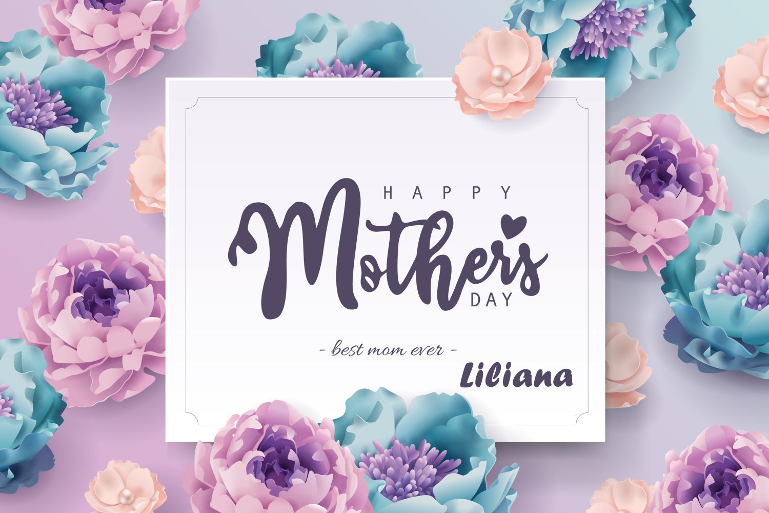 Mothers Day Backdrops Romantic Watercolor Floral Custom Backdrop GQ3-175