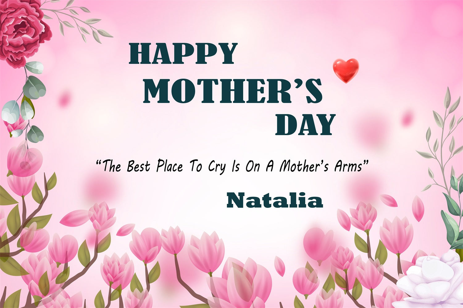 Mother's Day Backdrop Ideas Graceful Blooming Tulips Custom Backdrop GQ3-182