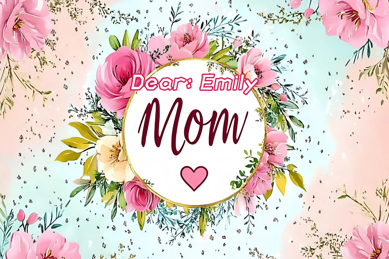 Backdrops For Mother's Day Pastel Bloom Floral Customized Backdrop GQ3-198