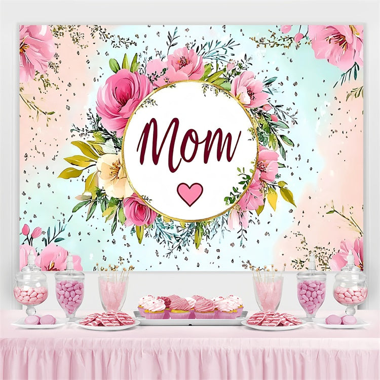 Backdrops For Mother's Day Pastel Bloom Floral Customized Backdrop GQ3-198