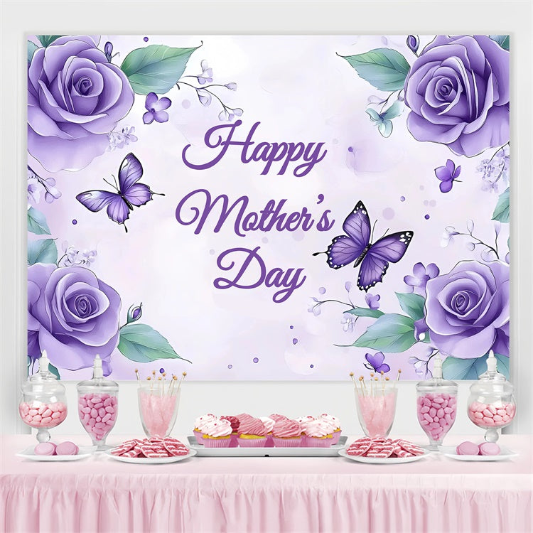Mothers Day Backdrops Purple Floral Fantasy Customized Backdrop GQ3-203