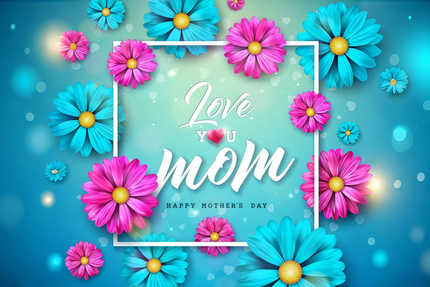 Backdrops For Mother's Day Festive Daisy Romantic Custom Backdrop GQ3-205