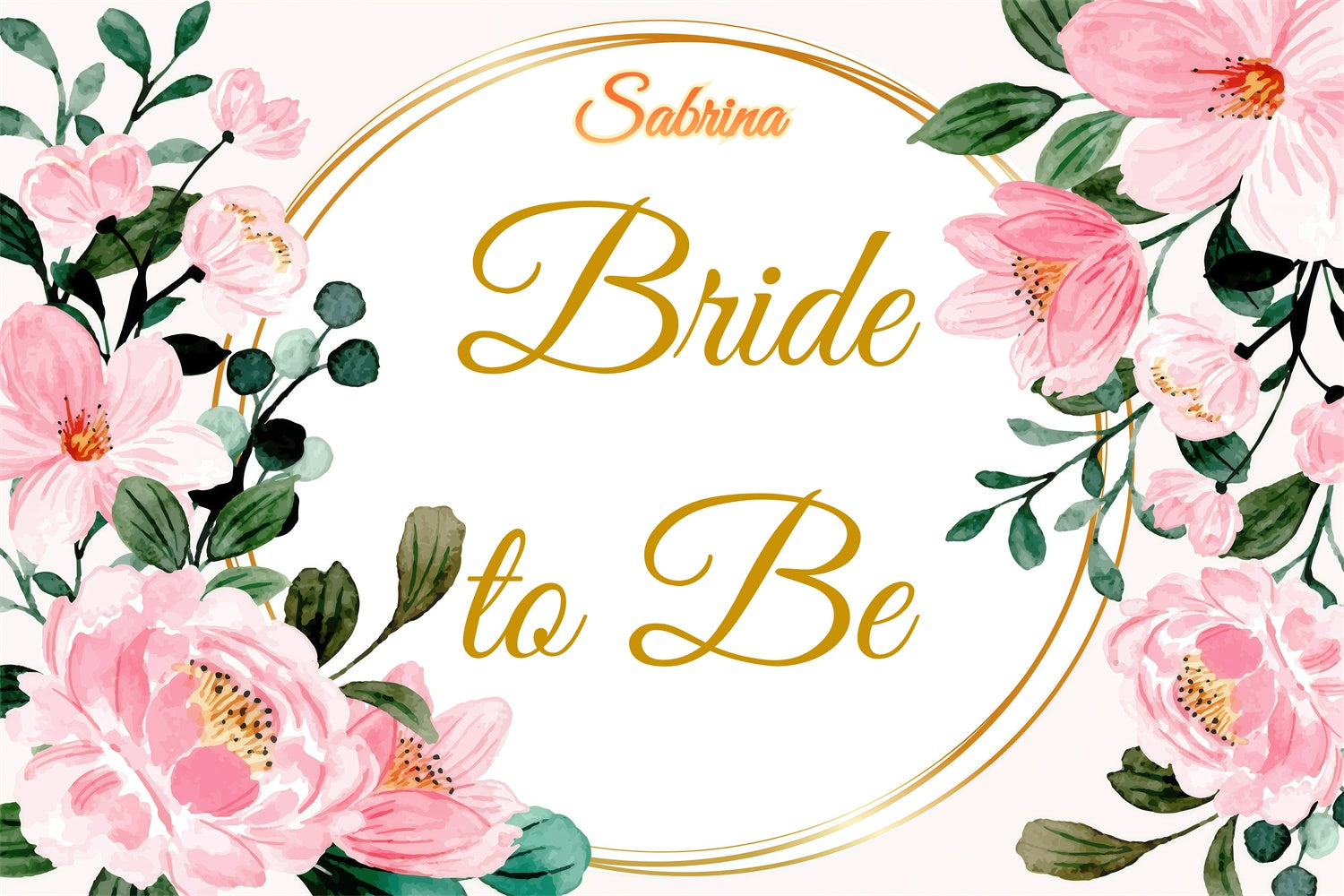 Personalized Backdrop For Bridal Shower Romantic Peony Wreath Backdrop GQ3-220