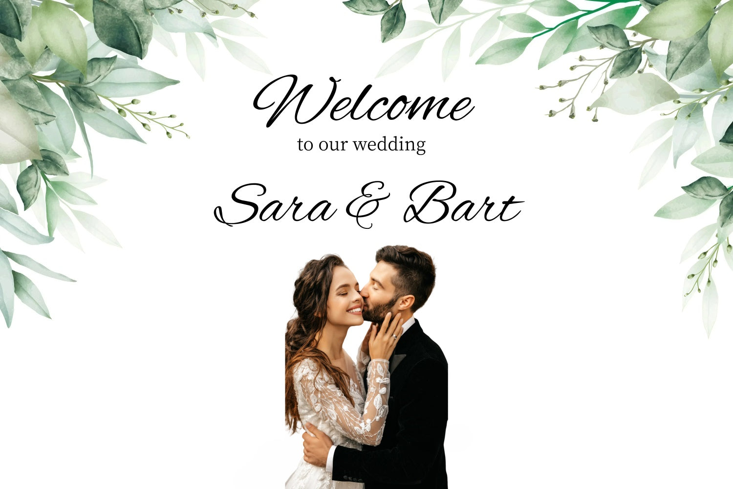 Custom Wedding Backdrops Natural Style Green Foliage Backdrop GQ3-231