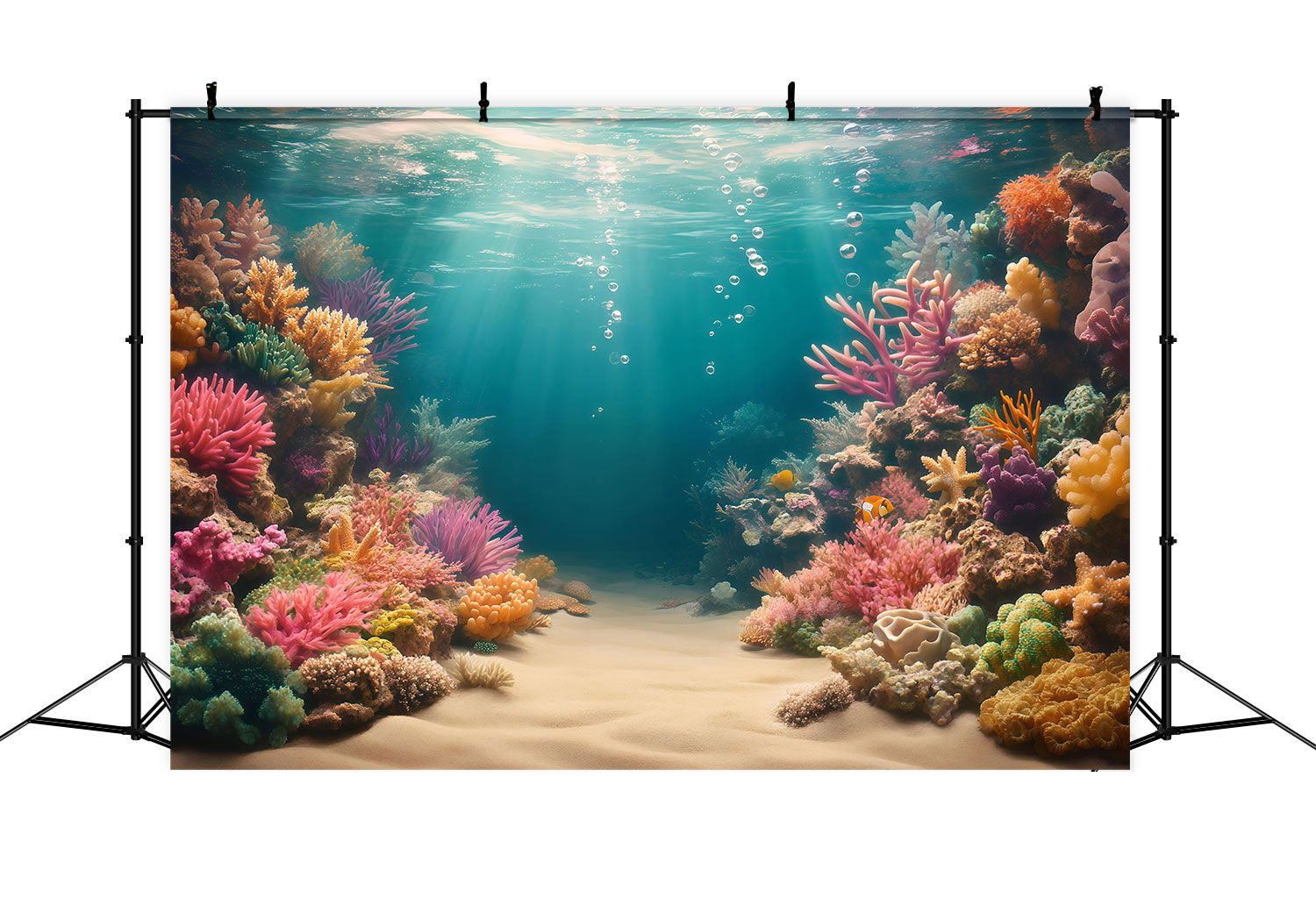 Beach Photo Backdrops Summer Coral Paradise Backdrop GQ4-281