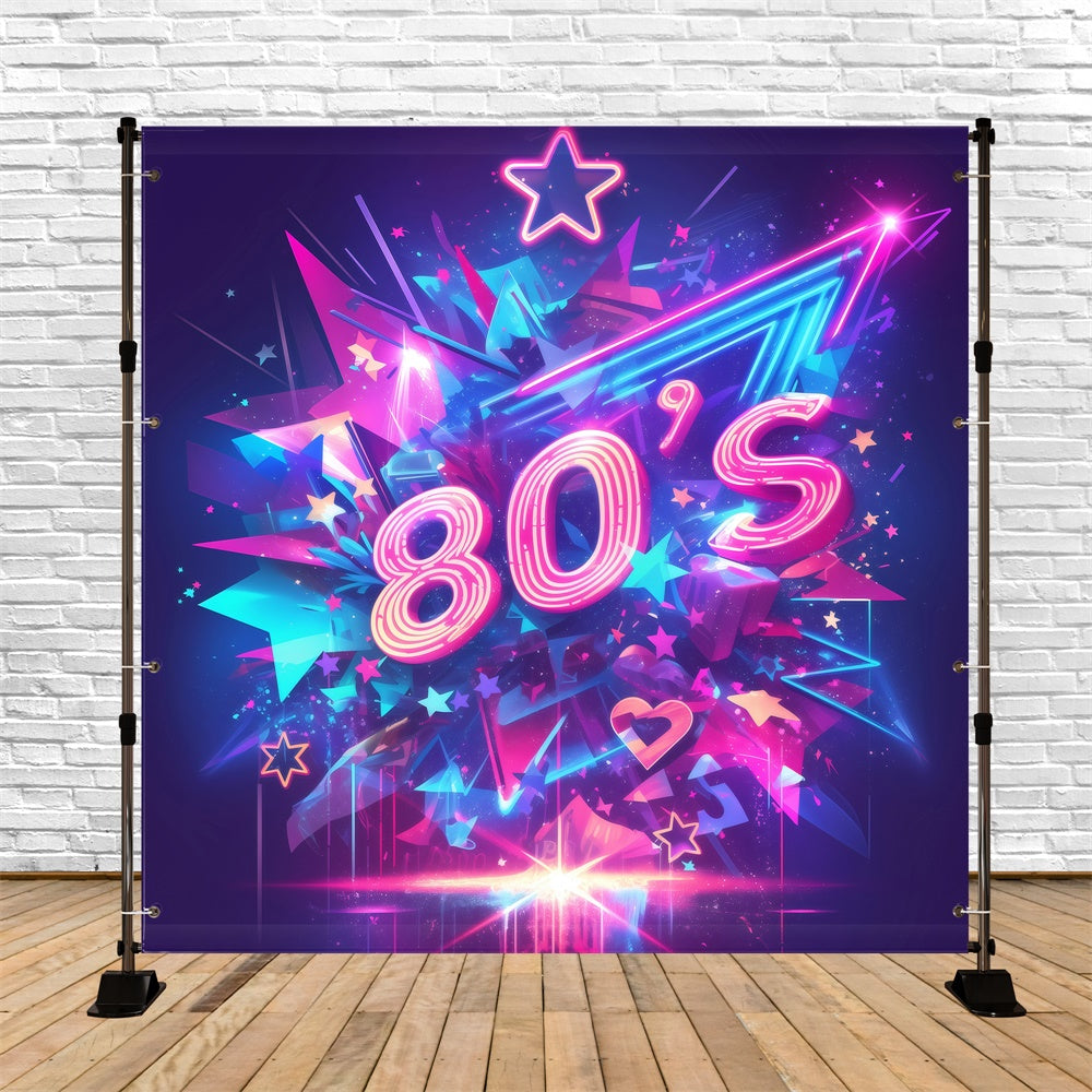 80's Backdrop Geometric Neon Fantasy Backdrop GQ4-350