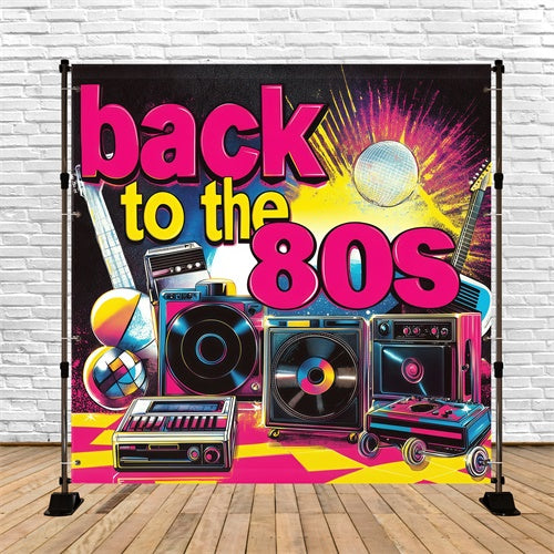 80s Backdrop Loud Beats Retro Speaker Backdrop GQ4-352