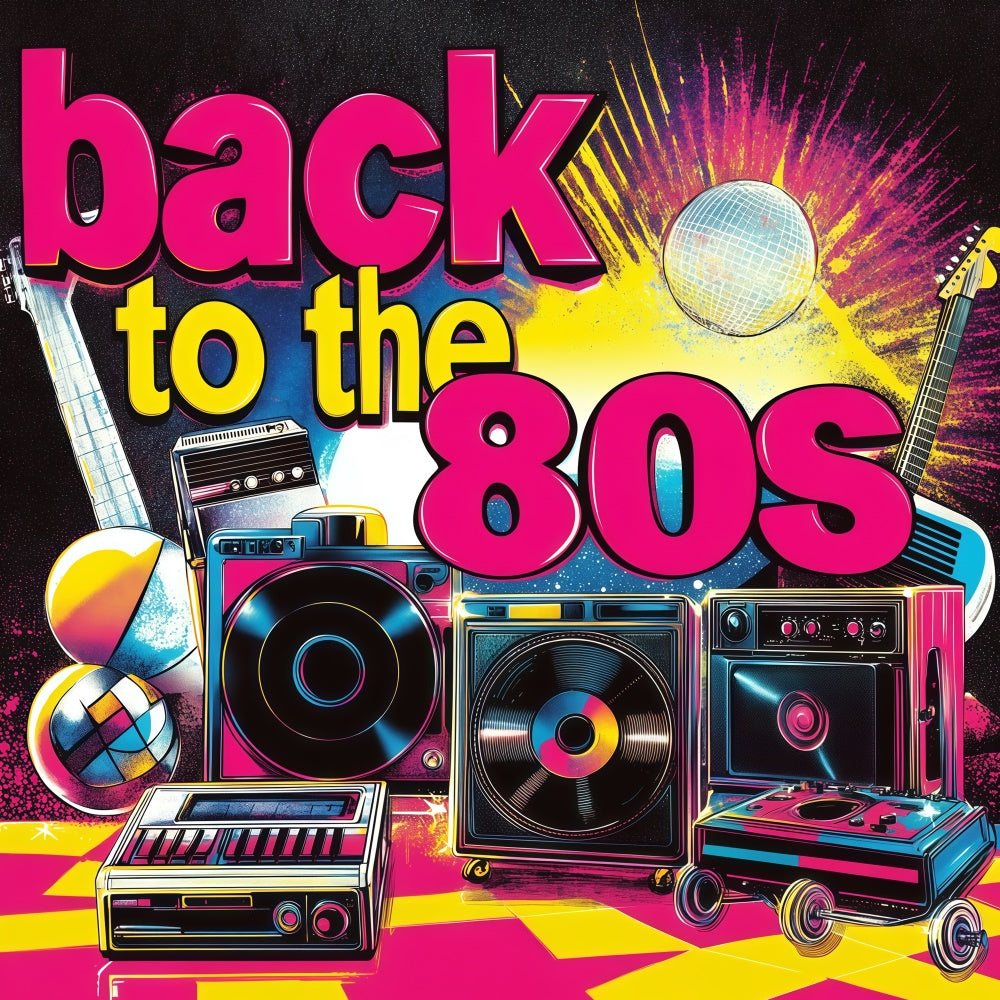 80s Backdrop Loud Beats Retro Speaker Backdrop GQ4-352