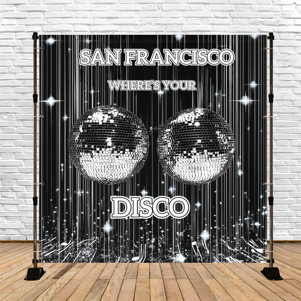 90s Backdrop Sparkling Disco Lights Backdrop GQ4-353