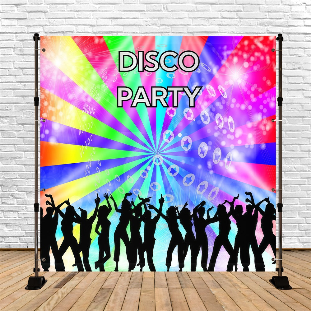 80's Backdrop Star Glow Groove Night Backdrop GQ4-356